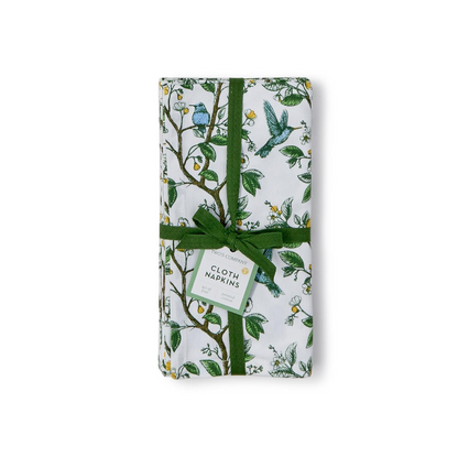 Hummingbird Set of 4 Cloth Napkins - Cotton