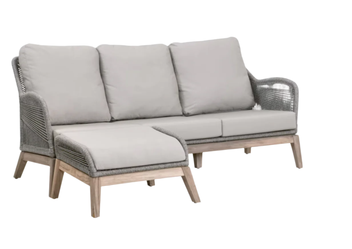 Essentials For Living Loom Outdoor 79" Sofa & Footstool