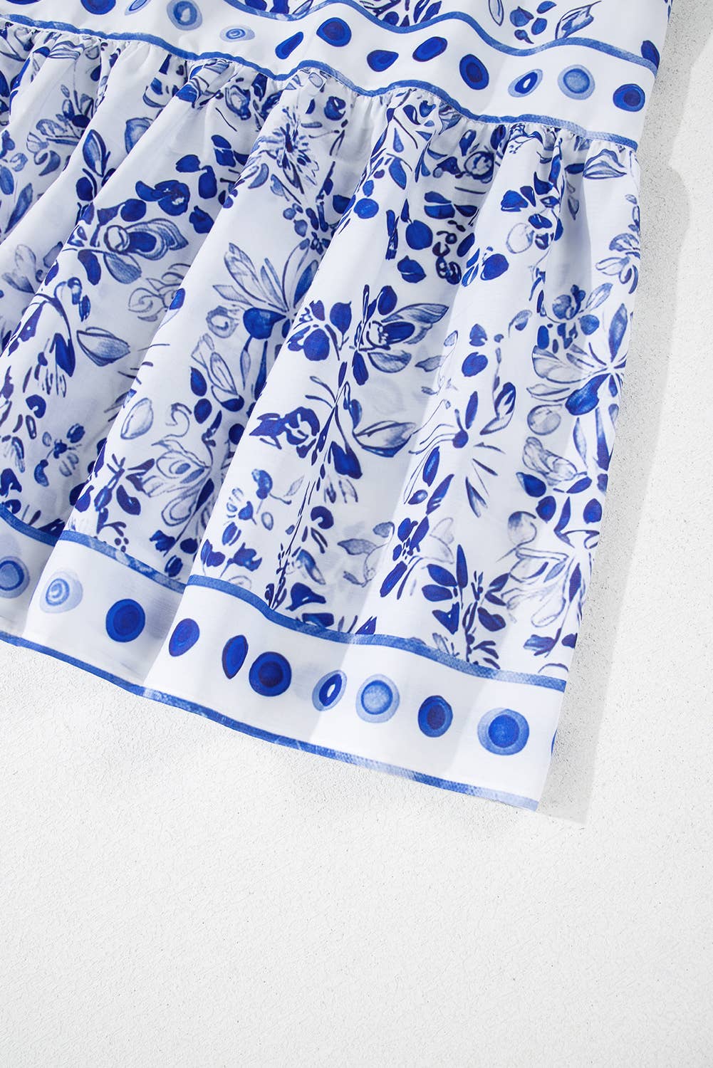 Floral Print Square Neck Bubble Sleeve High Waist Maxi Dress
