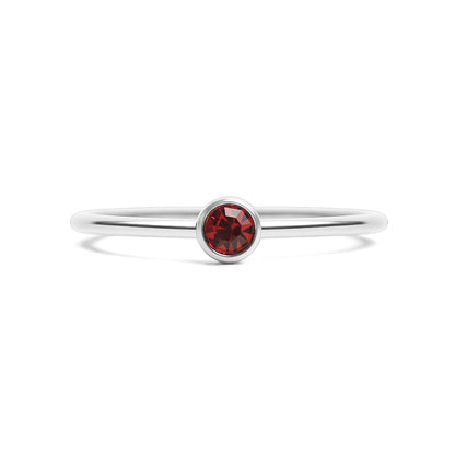 Stainless Steel Birthstone Stacking Ring Size 3