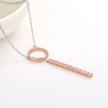 Swarovski Crystal Two Tone Lariat Necklace