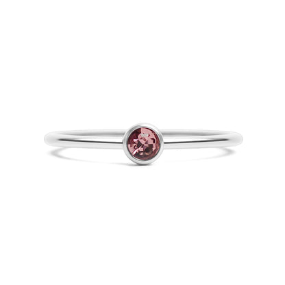 Stainless Steel Birthstone Stacking Ring Size 3