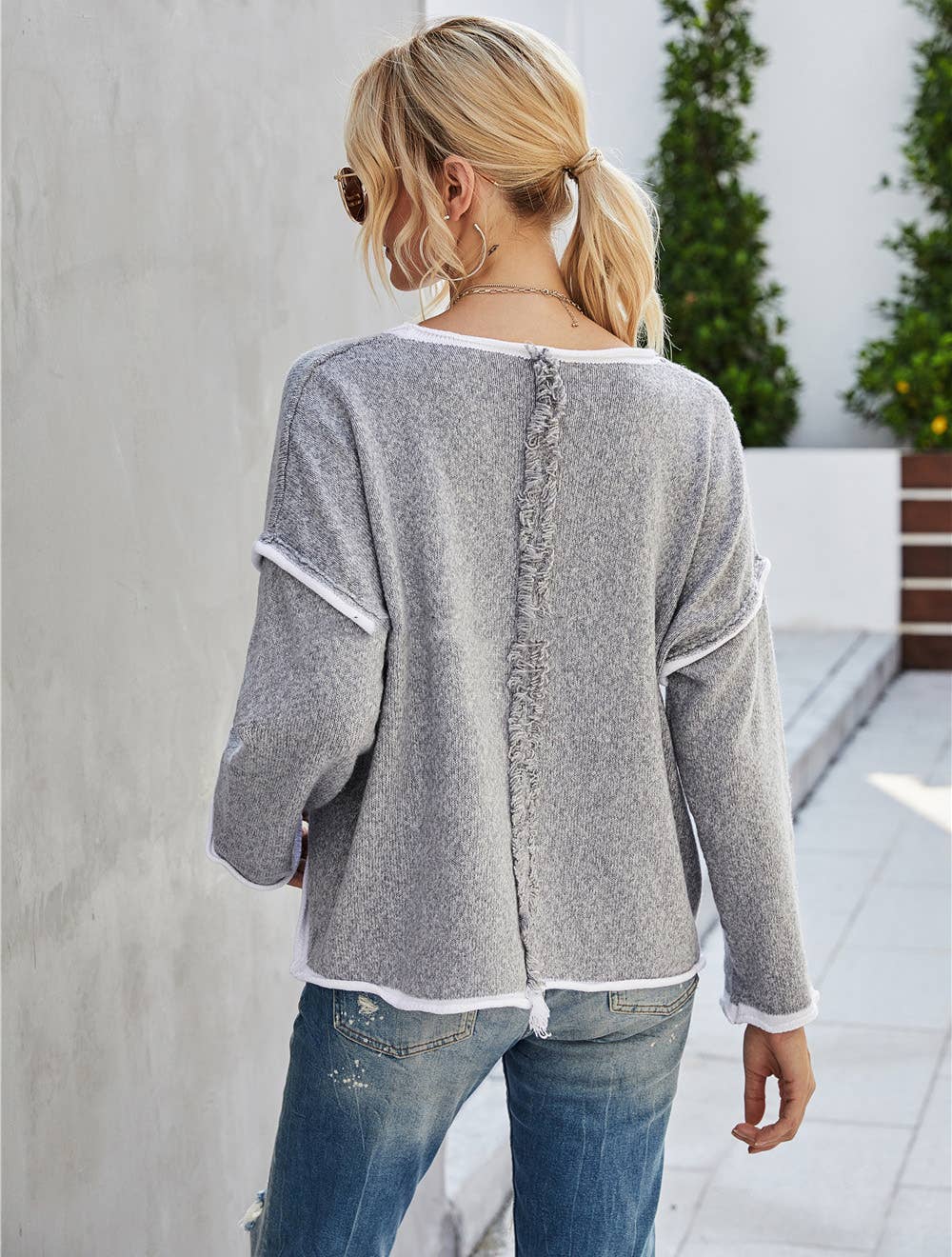 Casual Crew Neck Pullover Long Sleeve Sweater