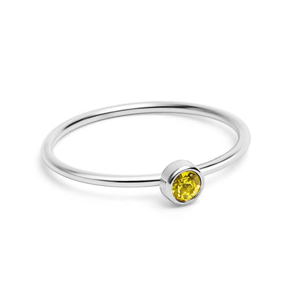 Stainless Steel Birthstone Stacking Ring Size 3