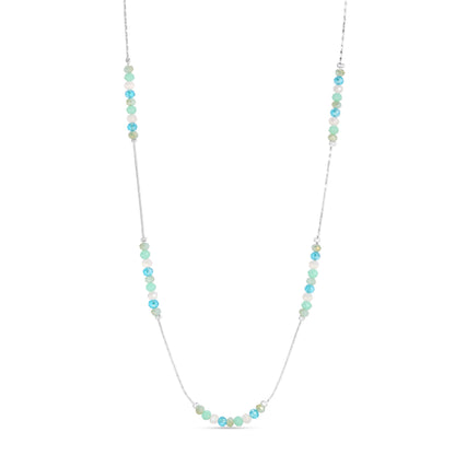 Seaside Mini Crystal and Silver Necklace