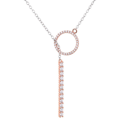Swarovski Crystal Two Tone Lariat Necklace