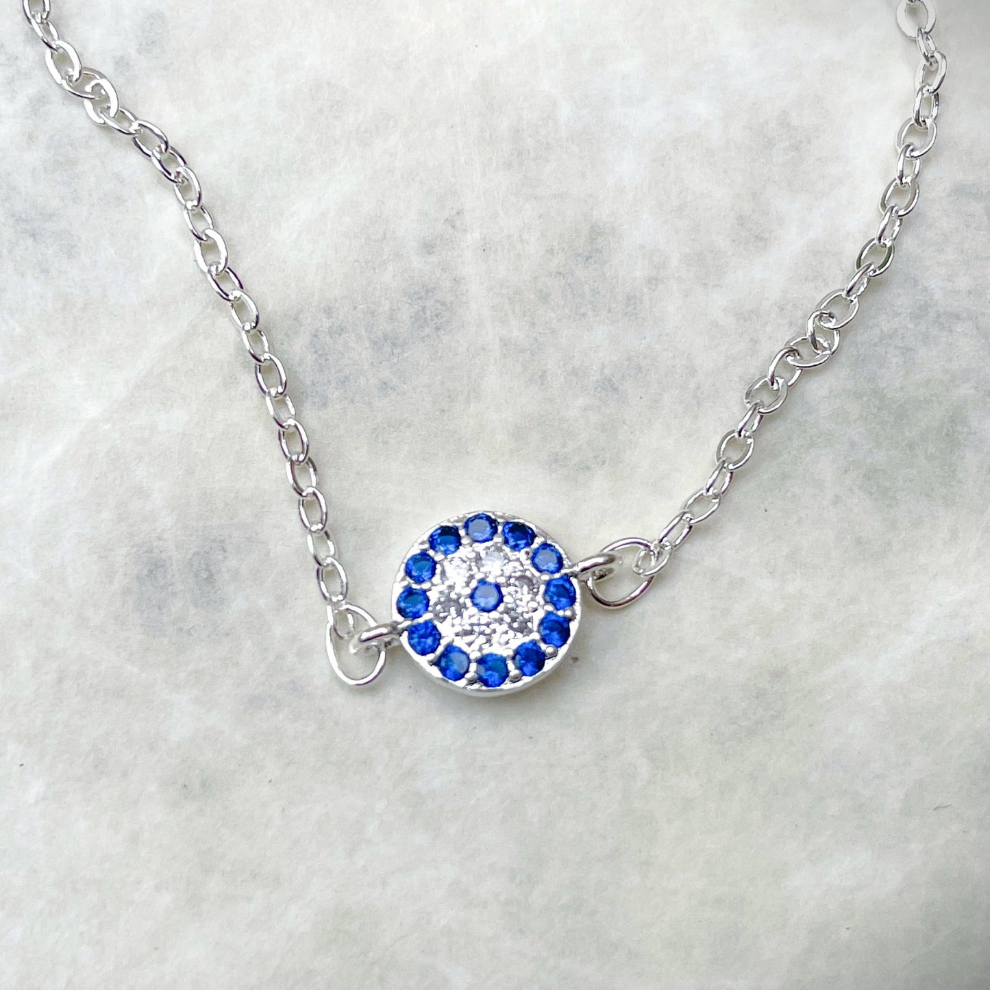 Evil Eye Bracelet - Small Diamond Blue Eye Bracelet