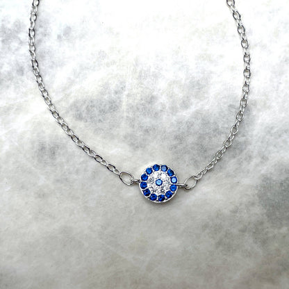 Evil Eye Bracelet - Small Diamond Blue Eye Bracelet