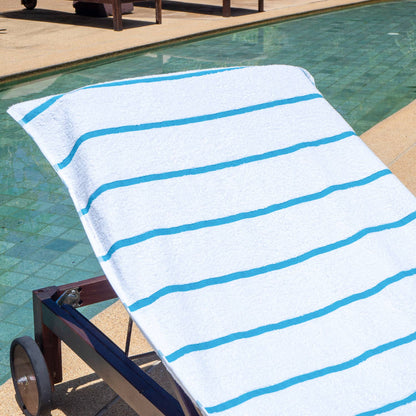 2 Pack of Chaise Lounge Chair Towels, 30 x 85, Fitted Pocket