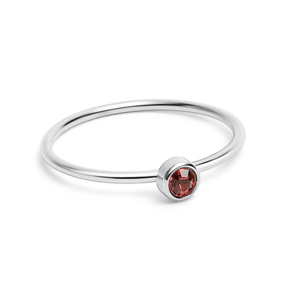 Stainless Steel Birthstone Stacking Ring Size 3