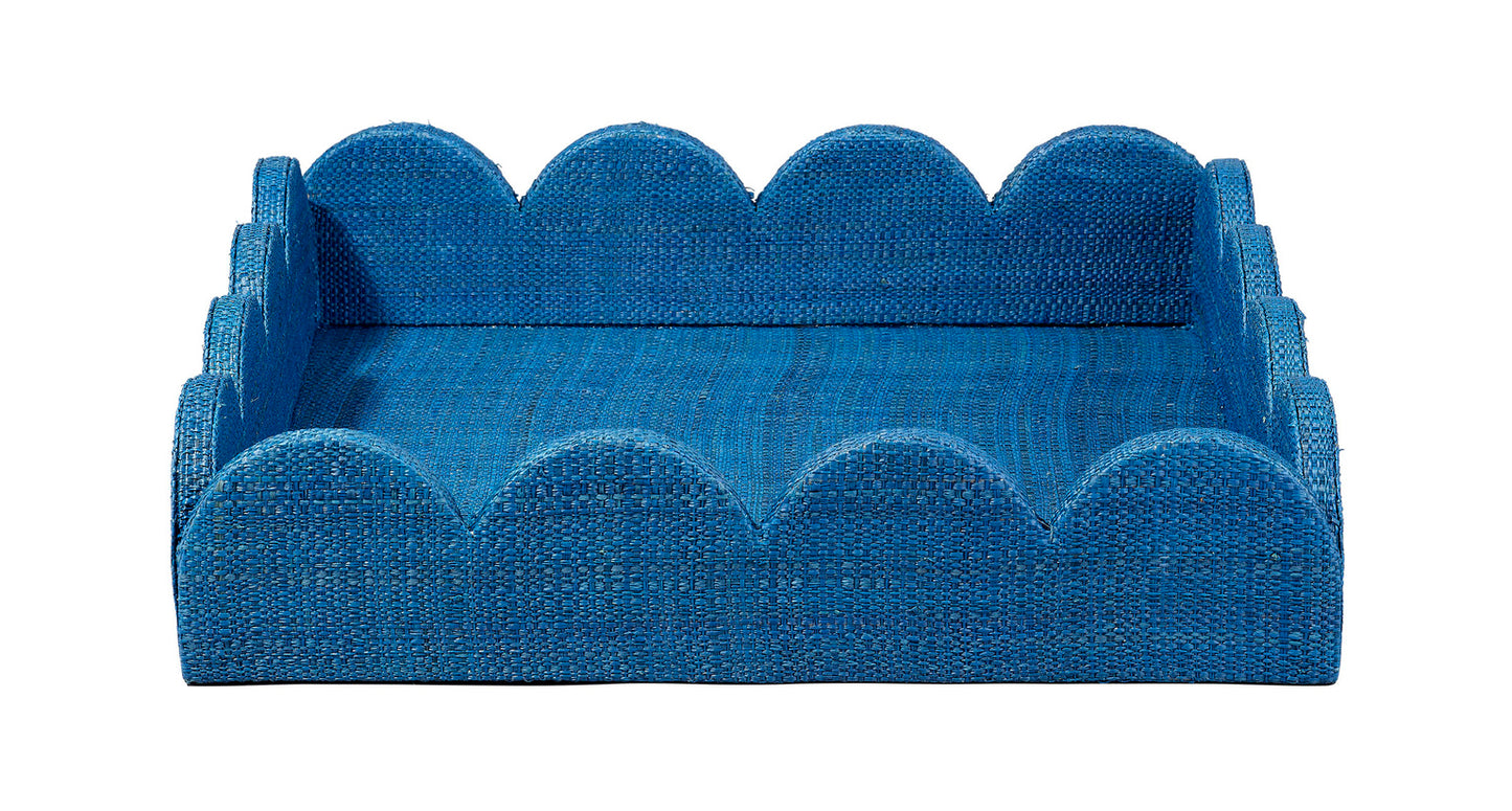 Blue Wonderland Scalloped Tray