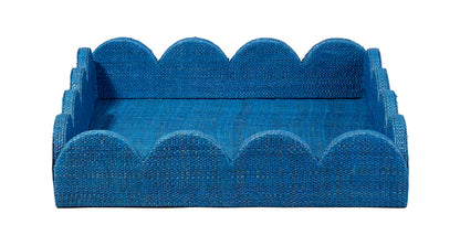 Blue Wonderland Scalloped Tray
