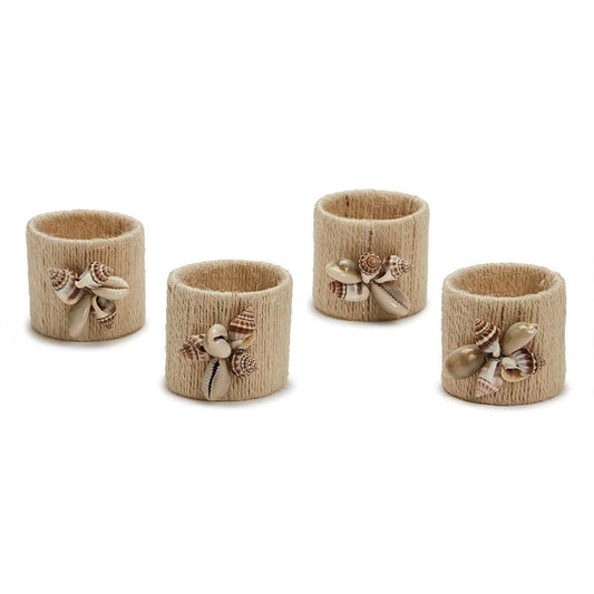 Two's Company Seashell S/4 Napkin Rings