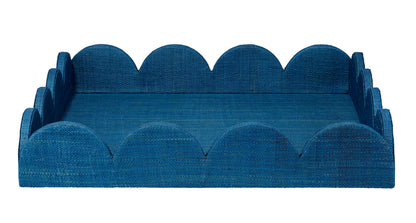Blue Wonderland Scalloped Tray