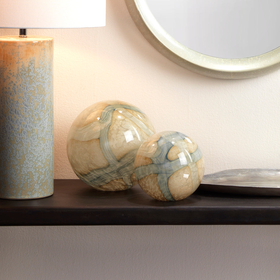 Cosmos Glass Spheres (Set of 2)