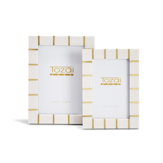 Lines S/2 Brass Lines Photo Frame