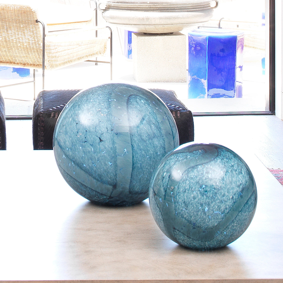 Cosmos Glass Spheres (Set of 2)