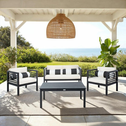 Outdoor 4 Piece Outdoor Set With Accent Pillows